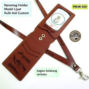 NAMETAG LIPAT MAGNET LOCK KULIT ASLI