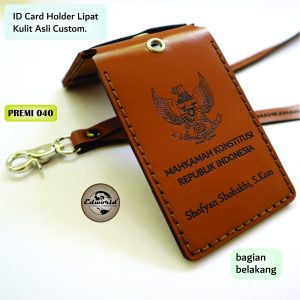 NAMETAG KULIT ASLI LIPAT MAGNET