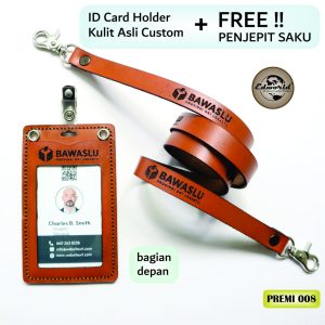 NAMETAG HOLDER CUSTOM + GRATIS PENJEPIT SAKU