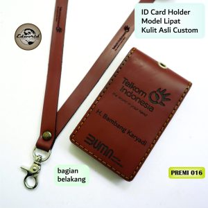 NAMETAG KULIT ASLI LIPAT MAGNET